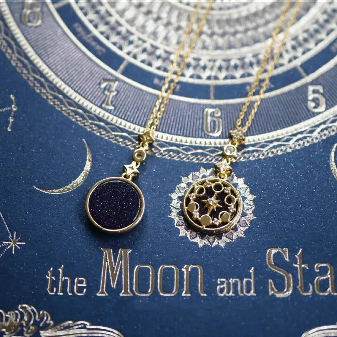 kawaiies-softtoys-plushies-kawaii-plush-Celestial Galaxy Gold Necklace Jewelry