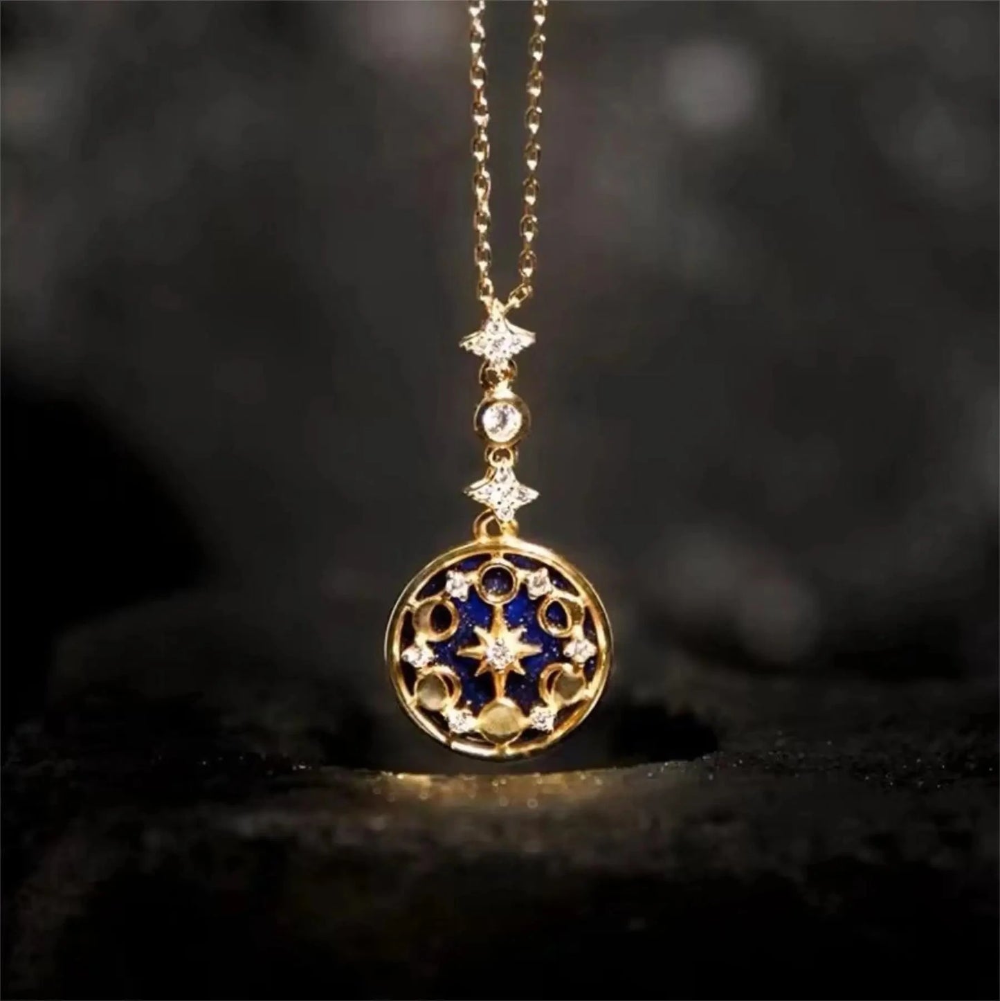 kawaiies-softtoys-plushies-kawaii-plush-Celestial Galaxy Gold Necklace Jewelry
