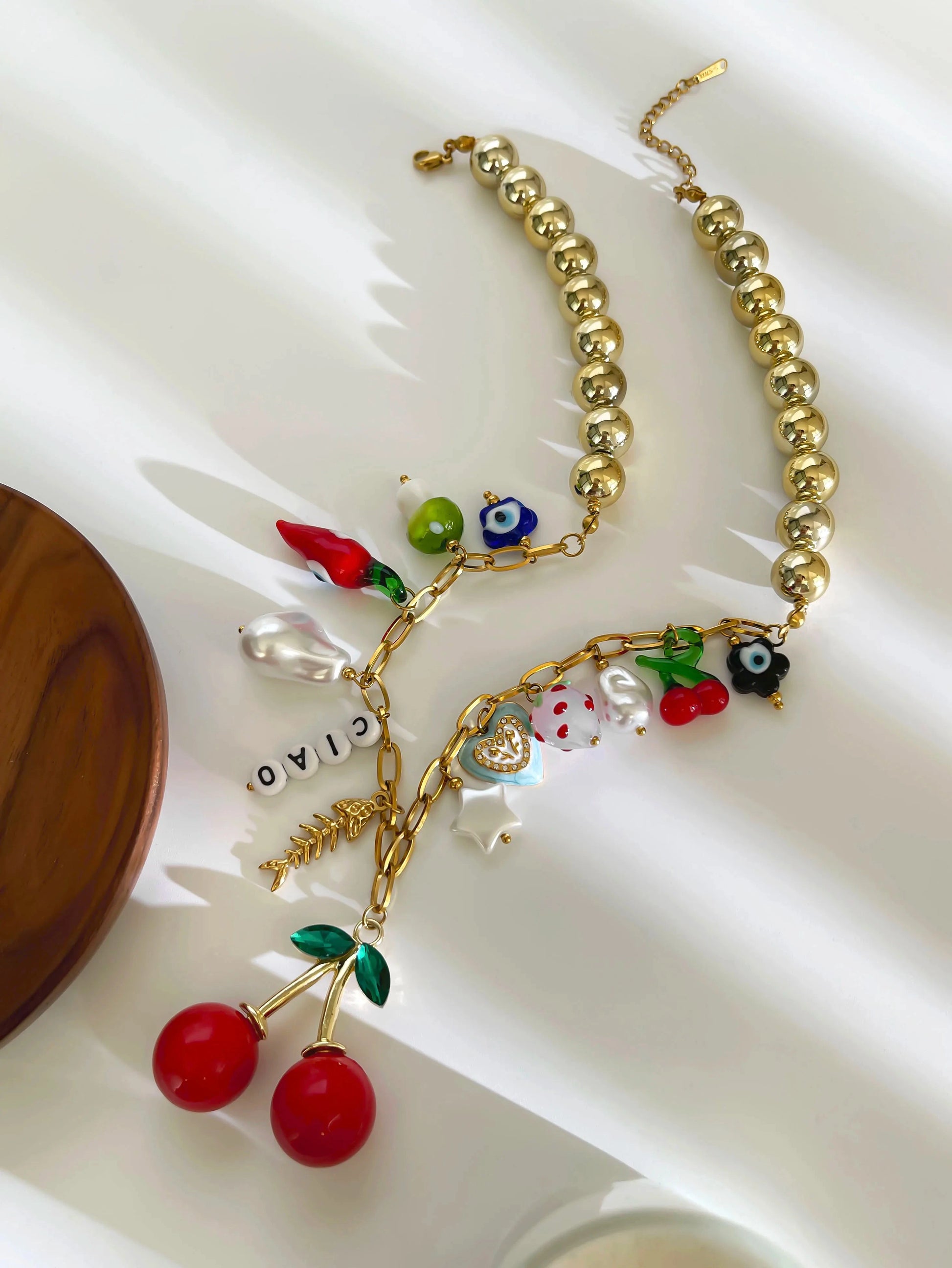 kawaiies-softtoys-plushies-kawaii-plush-Cherry Pop Maximalist Charm Necklace Jewelry