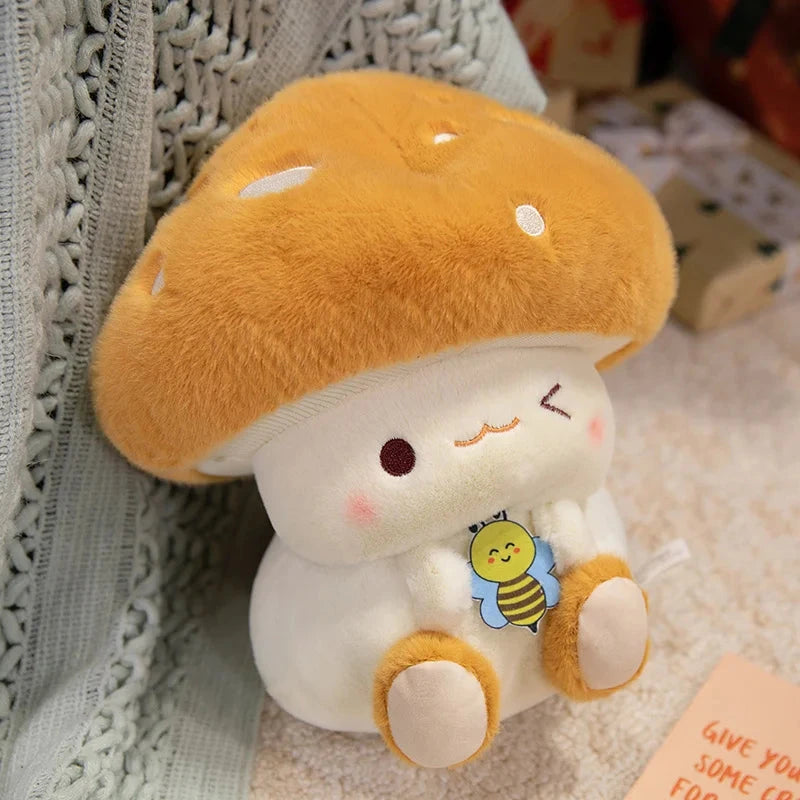 kawaiies-softtoys-plushies-kawaii-plush-Chibi Mushroom Plush Buddies Soft toy Yellow Winking