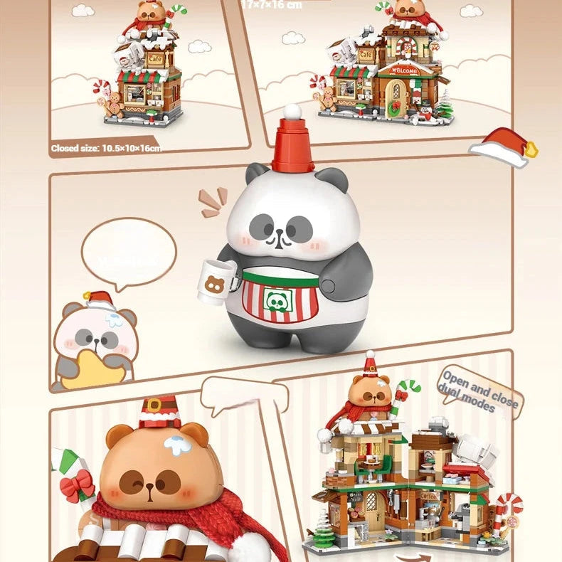 kawaiies-softtoys-plushies-kawaii-plush-Christmas Foldable Panda Shops Micro Building Sets Build it