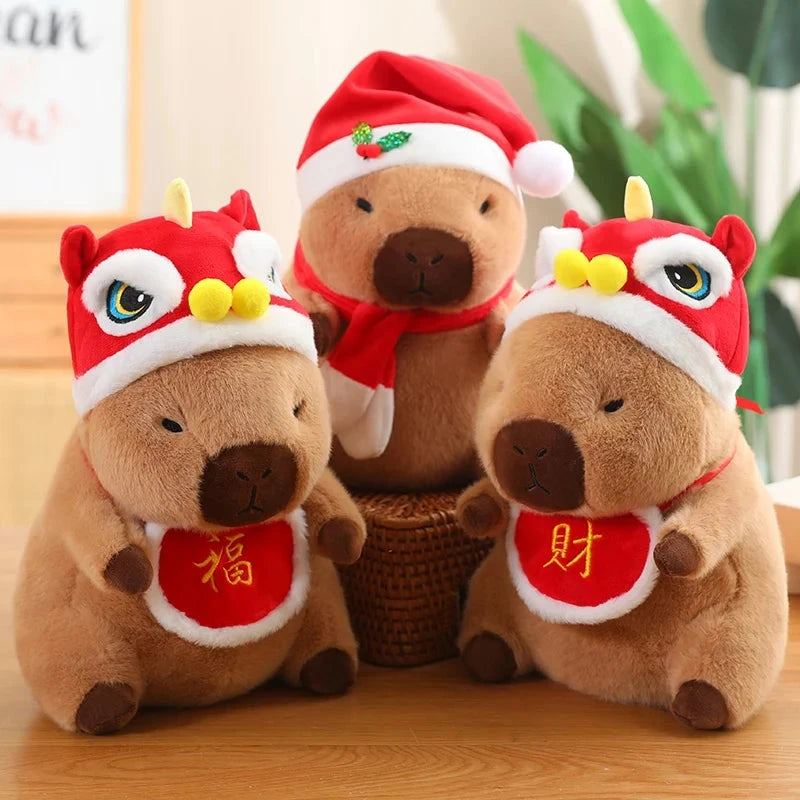 kawaiies-softtoys-plushies-kawaii-plush-Christmas New Year Baby Capybara Plushies Soft toy