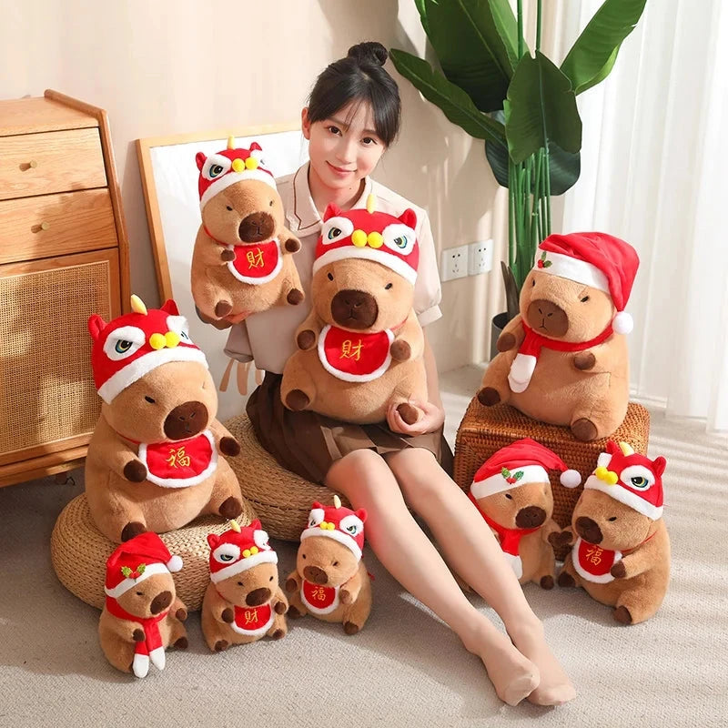 kawaiies-softtoys-plushies-kawaii-plush-Christmas New Year Baby Capybara Plushies Soft toy