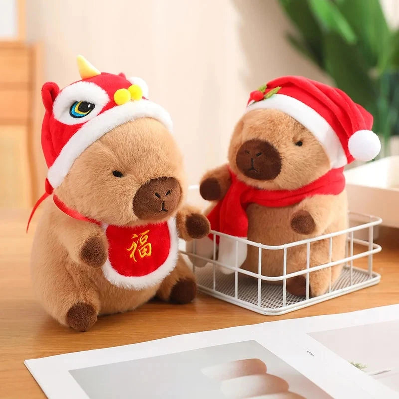 kawaiies-softtoys-plushies-kawaii-plush-Christmas New Year Baby Capybara Plushies Soft toy