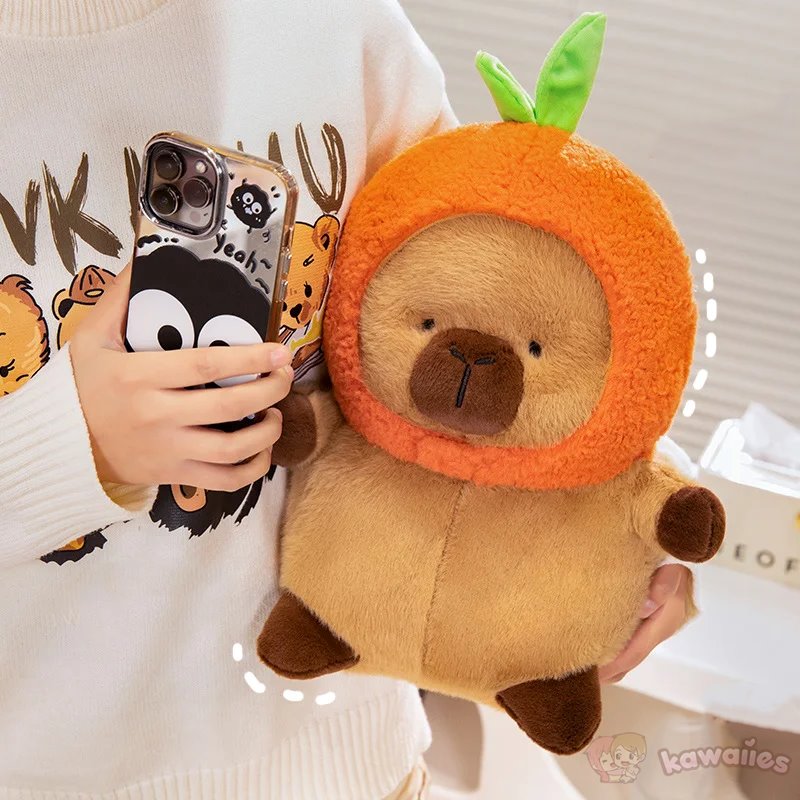 kawaiies-softtoys-plushies-kawaii-plush-Chubby Capybara Plushie With Hat Soft toy