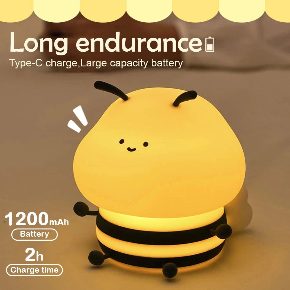 kawaiies-softtoys-plushies-kawaii-plush-Chubby Cheeks Bee LED Night Light Home Decor