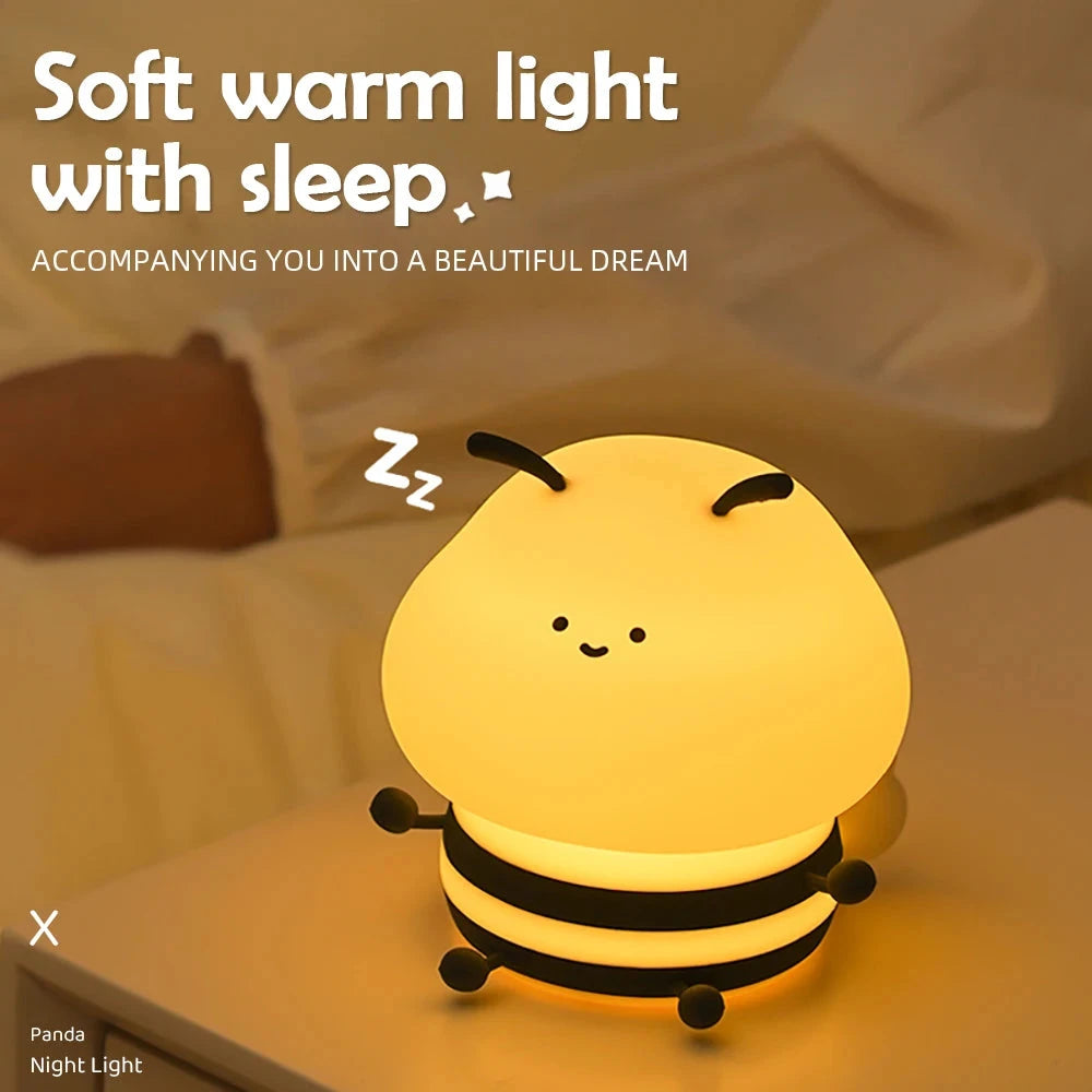 kawaiies-softtoys-plushies-kawaii-plush-Chubby Cheeks Bee LED Night Light Home Decor
