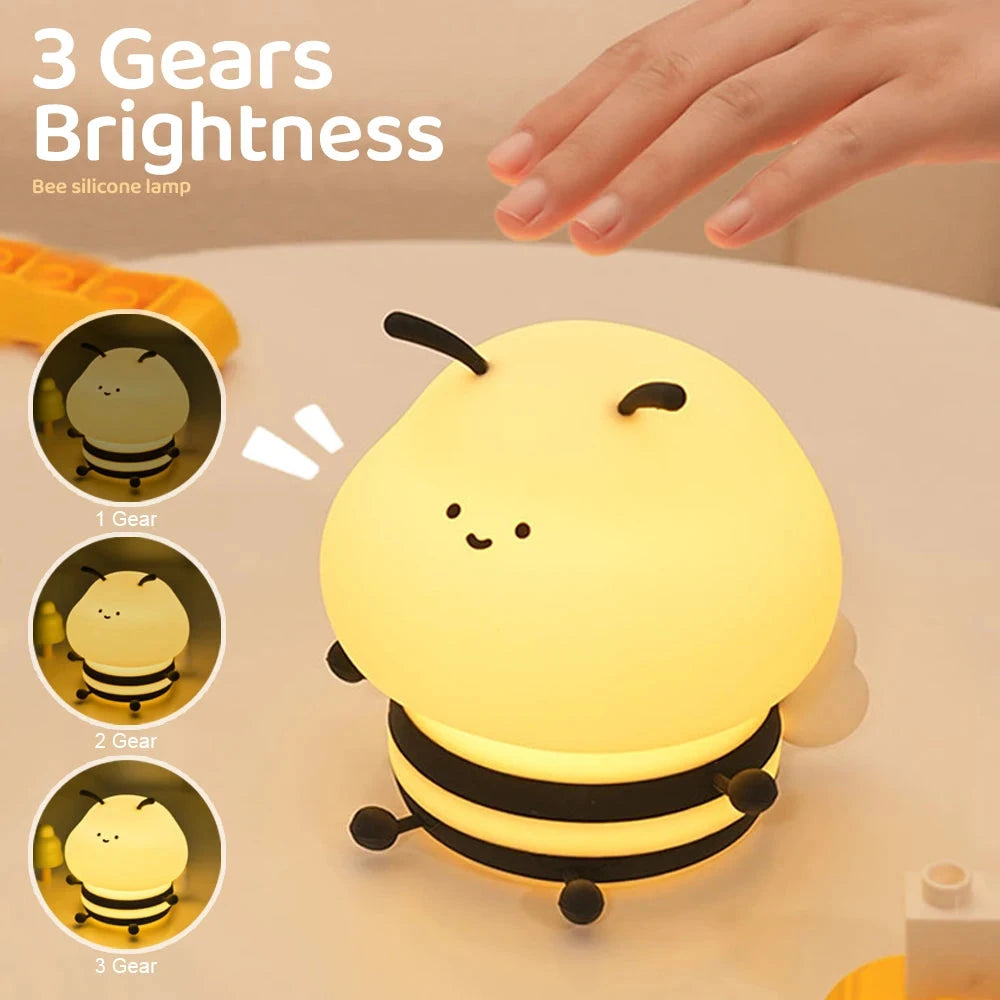kawaiies-softtoys-plushies-kawaii-plush-Chubby Cheeks Bee LED Night Light Home Decor