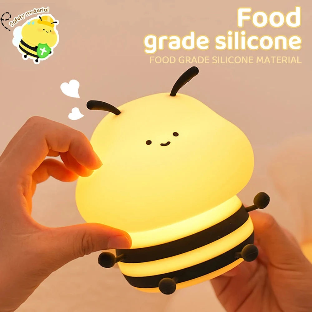kawaiies-softtoys-plushies-kawaii-plush-Chubby Cheeks Bee LED Night Light Home Decor