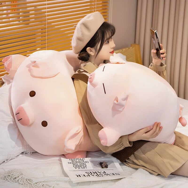 kawaiies-softtoys-plushies-kawaii-plush-Chubby Chonky Pink Piggy Plushies | NEW Soft toy 