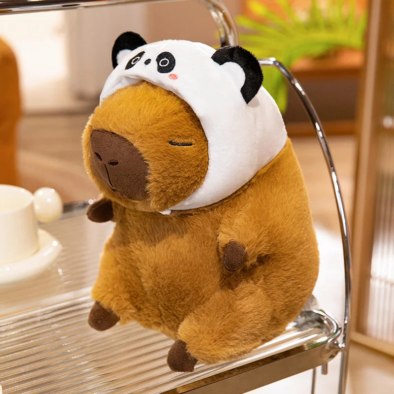kawaiies-softtoys-plushies-kawaii-plush-Chunky Kawaii Capybara Plush with Hat Soft toy Panda 10in / 25cm