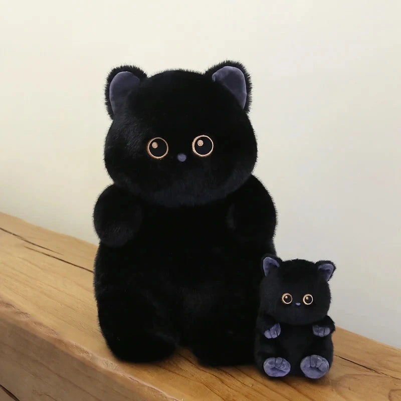 kawaiies-softtoys-plushies-kawaii-plush-Churu, Boba & Mocca The Snuggly Cat Plush Squad Soft toy Boba (Black) 40cm (Plush)