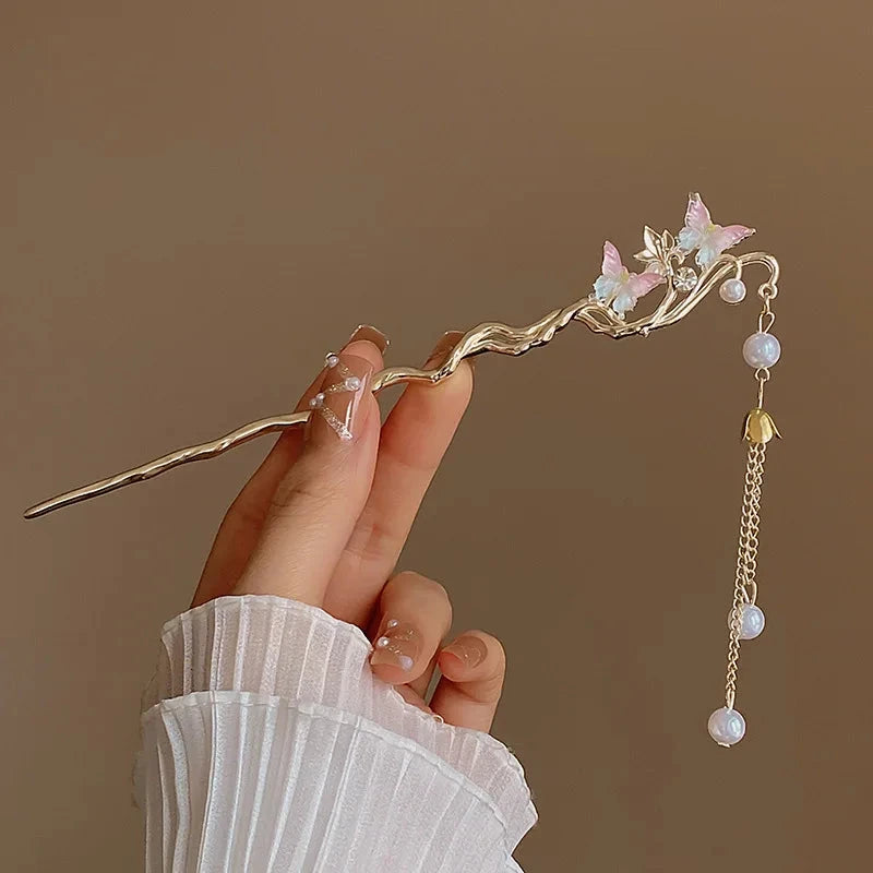 kawaiies-softtoys-plushies-kawaii-plush-Classic Orchid Blossom Chinese Style Hair Pin Butterfly Sunrise