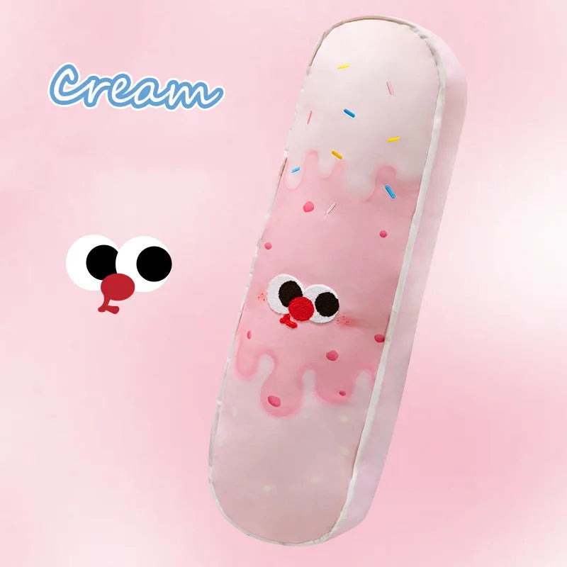 kawaiies-softtoys-plushies-kawaii-plush-Colourful Ice Cream Long Pillow Plushie Soft toy Strawberry 35in / 90cm
