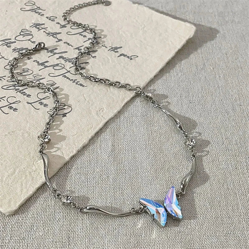 kawaiies-softtoys-plushies-kawaii-plush-Crystal Wings Butterfly Choker Necklace Jewelry