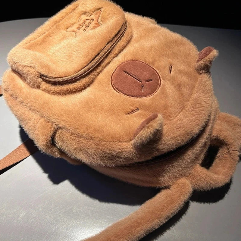 kawaiies-softtoys-plushies-kawaii-plush-Cute Capybara Plush Backpack Bags