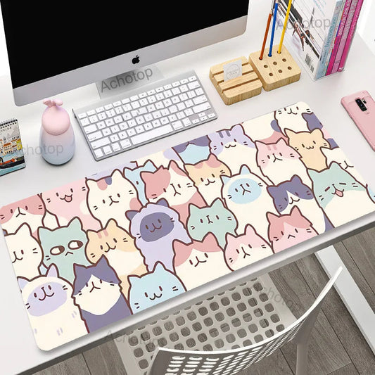 kawaiies-softtoys-plushies-kawaii-plush-Cute Japanese-themed Cat Large Mouse Pad Collection 2 Accessories Buddies 30 x 60cm