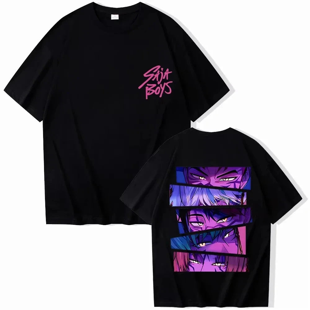 kawaiies-softtoys-plushies-kawaii-plush-Demon Hunters Saja Boys Manga Split Unisex Tee Apparel
