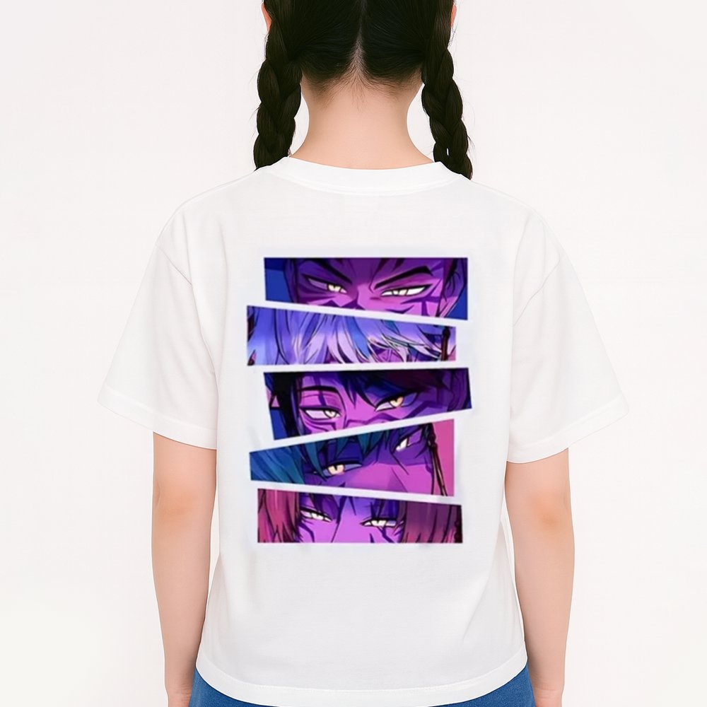 kawaiies-softtoys-plushies-kawaii-plush-Demon Hunters Saja Boys Manga Split Unisex Tee Apparel White XS
