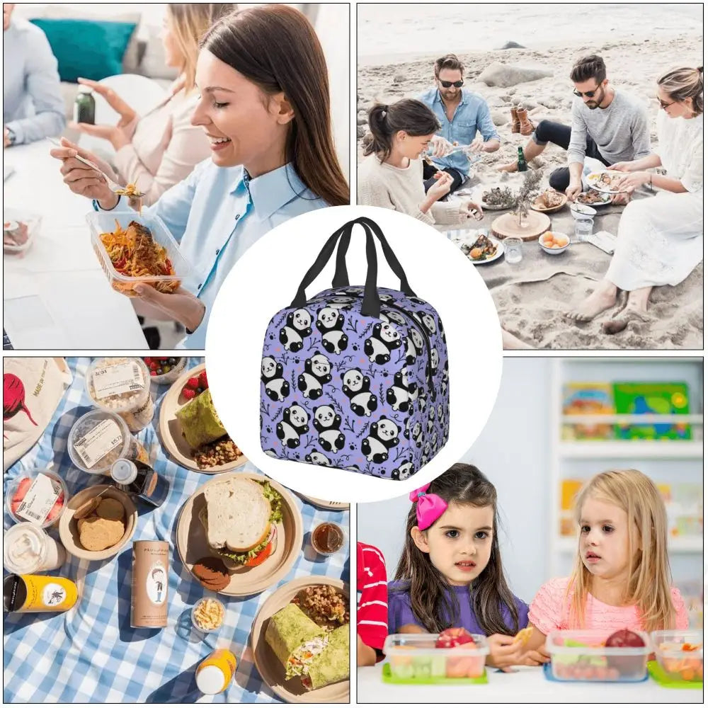 kawaiies-softtoys-plushies-kawaii-plush-Dozens of Pandas Insulated Lunch Bags Bag