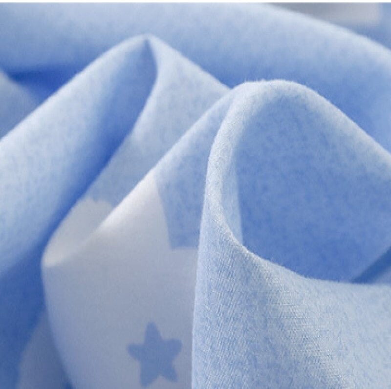 kawaiies-softtoys-plushies-kawaii-plush-Dreamy Blue Clouds Checked 120gsm Polyester Bedding Set Bedding Sets