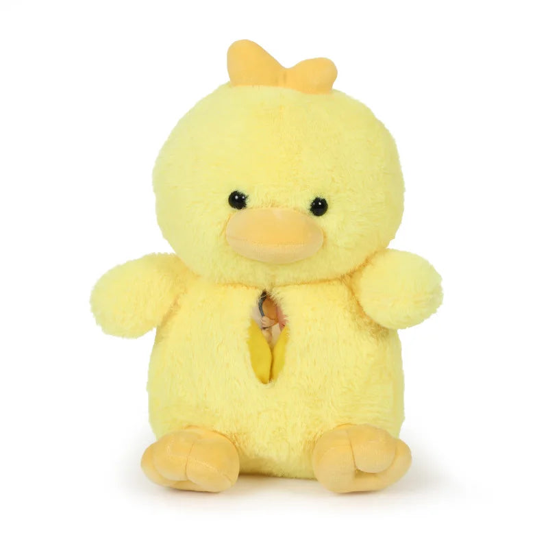 kawaiies-softtoys-plushies-kawaii-plush-Duck and Bear Car Plush Tissue Box Cover Car Yellow Duck