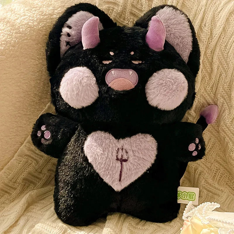 kawaiies-softtoys-plushies-kawaii-plush-Evil Kawaii Fluffy Fox Halloween Plushies Soft toy Black Purple 16in / 40cm