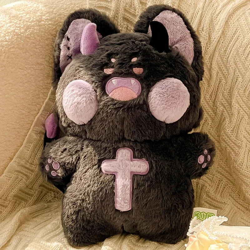 kawaiies-softtoys-plushies-kawaii-plush-Evil Kawaii Fluffy Fox Halloween Plushies Soft toy Gray Purple 16in / 40cm