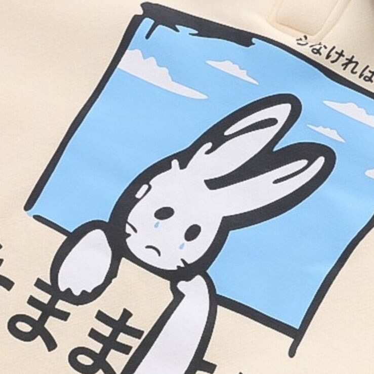 kawaiies-softtoys-plushies-kawaii-plush-Farewell Bunny Polo Sweatshirt Sweatshirt