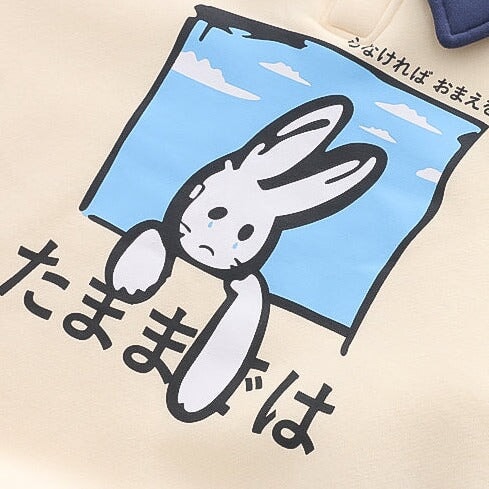 kawaiies-softtoys-plushies-kawaii-plush-Farewell Bunny Polo Sweatshirt Sweatshirt