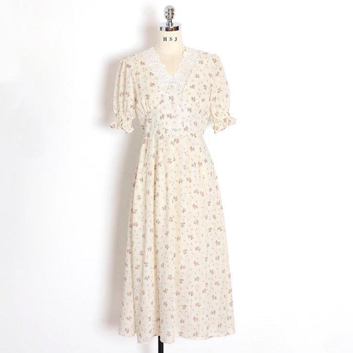kawaiies-softtoys-plushies-kawaii-plush-Floral Vintage Lace Cottage Dress Apparel
