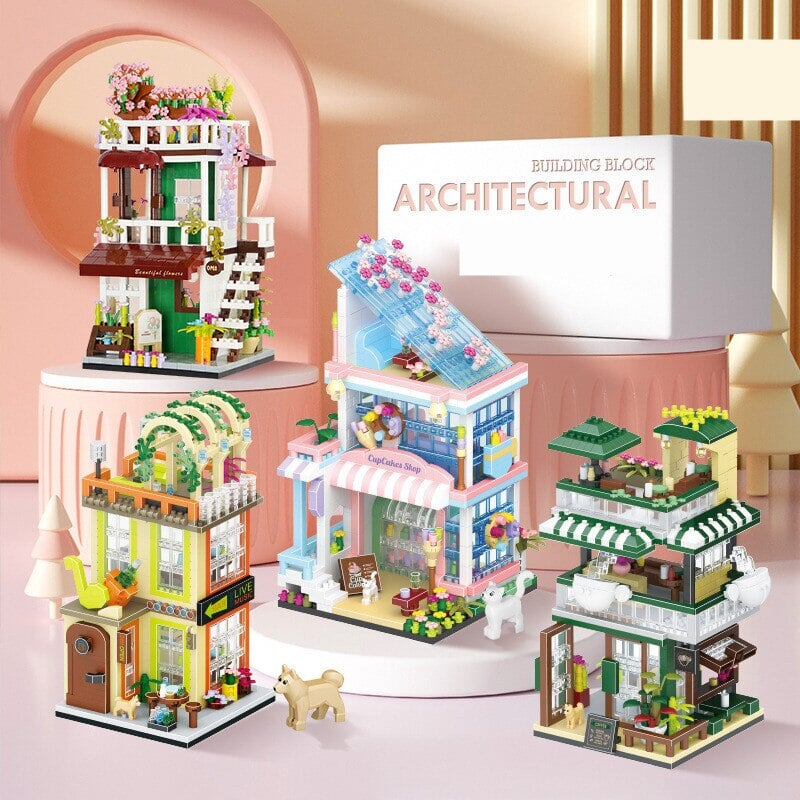 kawaiies-softtoys-plushies-kawaii-plush-Flower Cake Cafe Bar Shops Micro Building Sets Build it 