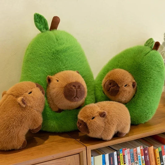 kawaiies-softtoys-plushies-kawaii-plush-Fluffy Avocado Capybara Plushie Soft toy 35cm
