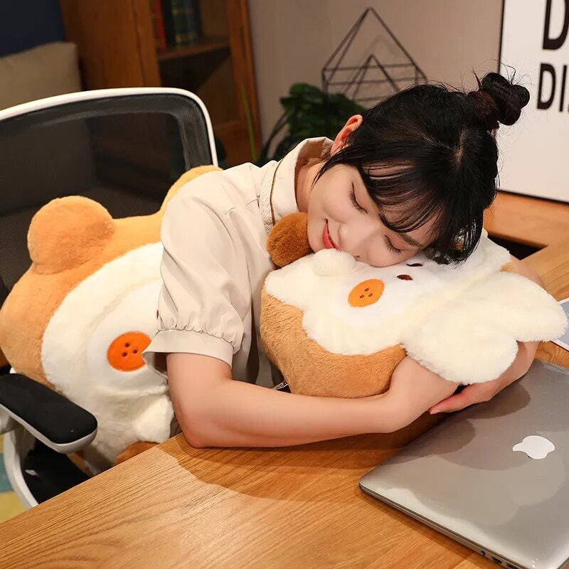kawaiies-softtoys-plushies-kawaii-plush-Fluffy Bunny Dog Chicken Toastie Bread Plushie Soft toy