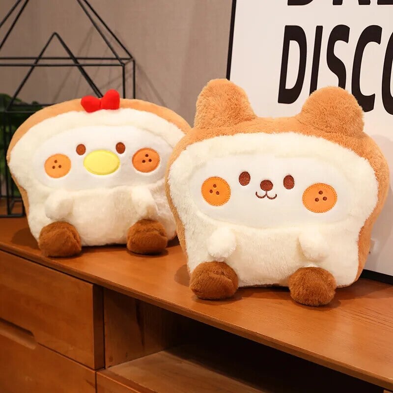 kawaiies-softtoys-plushies-kawaii-plush-Fluffy Bunny Dog Chicken Toastie Bread Plushie Soft toy