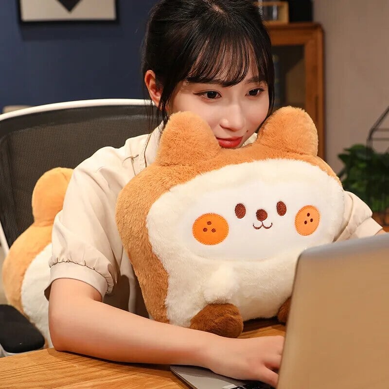 kawaiies-softtoys-plushies-kawaii-plush-Fluffy Bunny Dog Chicken Toastie Bread Plushie Soft toy