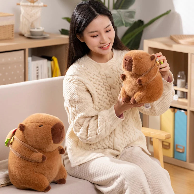 kawaiies-softtoys-plushies-kawaii-plush-Fluffy Capybara Burger Bag Plushies Soft toy