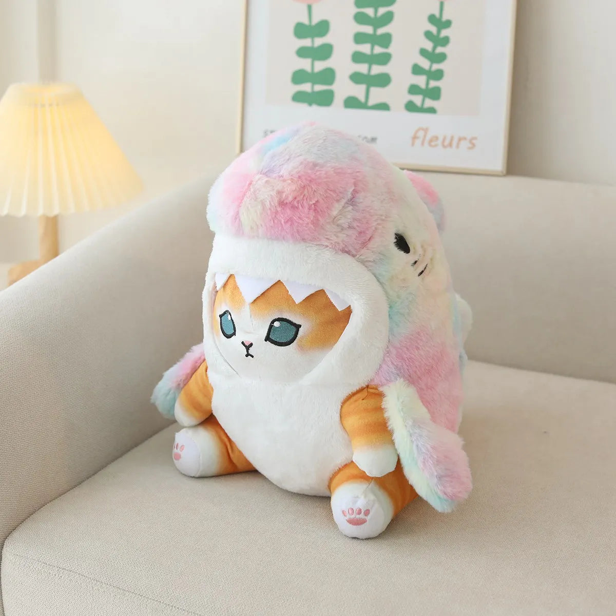 kawaiies-softtoys-plushies-kawaii-plush-Fluffy Kawaii Ginger Gray Shark Cat Plushies Soft toy