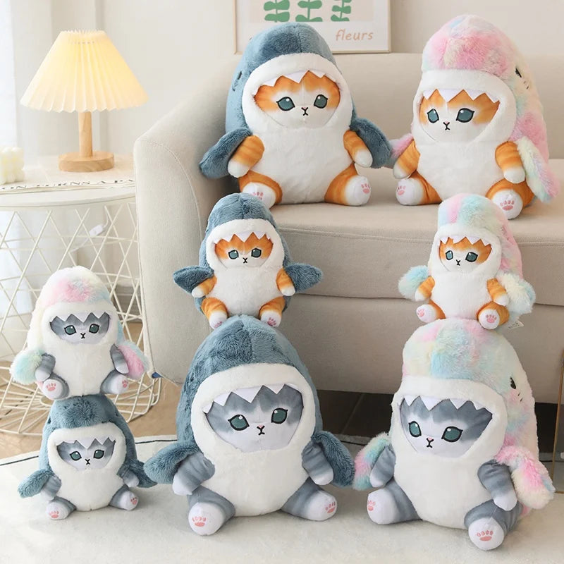 kawaiies-softtoys-plushies-kawaii-plush-Fluffy Kawaii Ginger Gray Shark Cat Plushies Soft toy