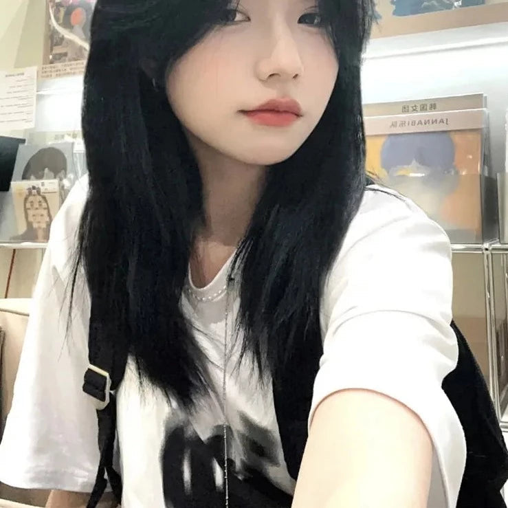 kawaiies-softtoys-plushies-kawaii-plush-Fuzzy Black Cat White Women's Tee Apparel