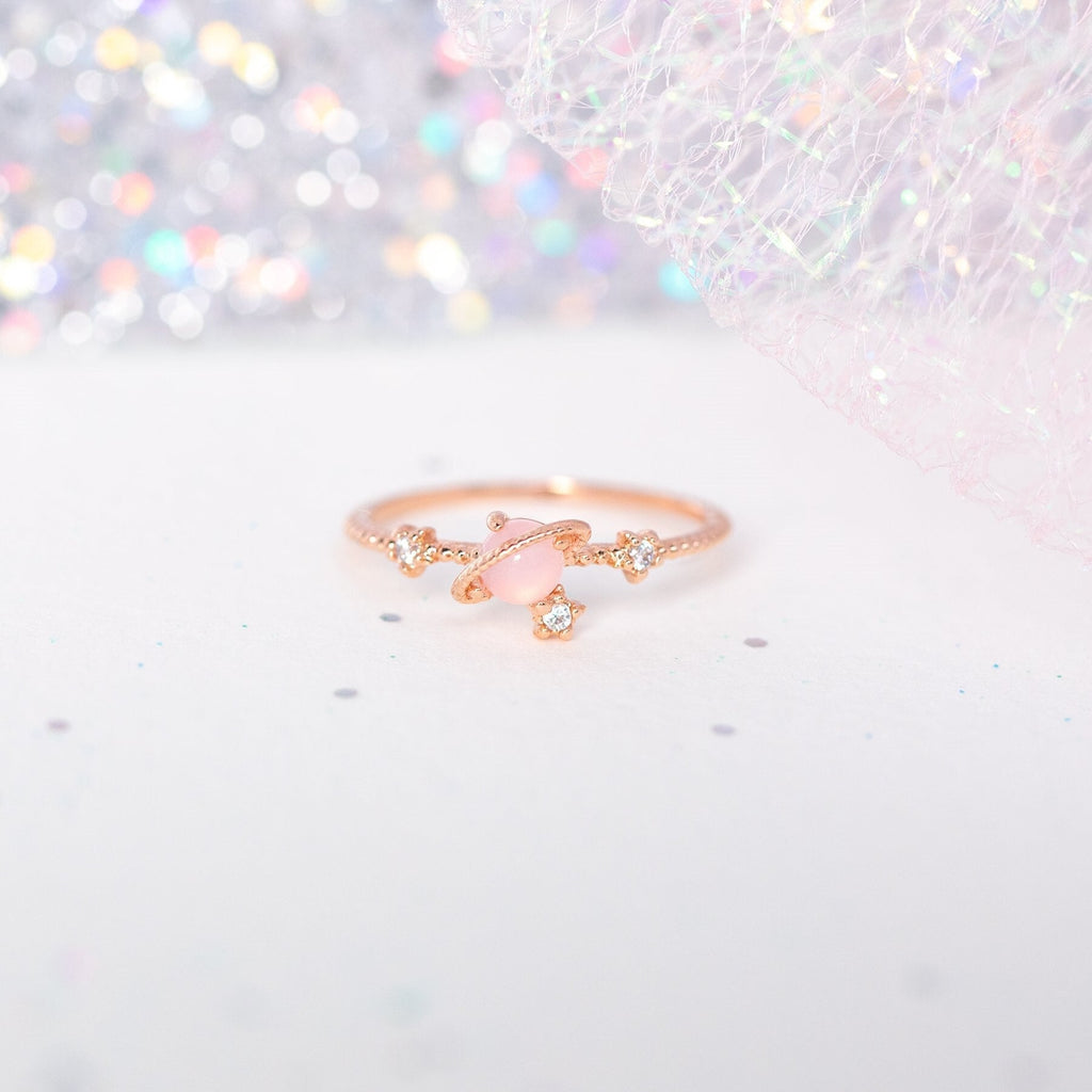 kawaiies-softtoys-plushies-kawaii-plush-Galaxy Pink Planet Gold-plated Ring Ring Rose gold 