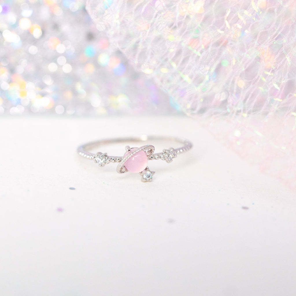 kawaiies-softtoys-plushies-kawaii-plush-Galaxy Pink Planet Gold-plated Ring Ring Silver 