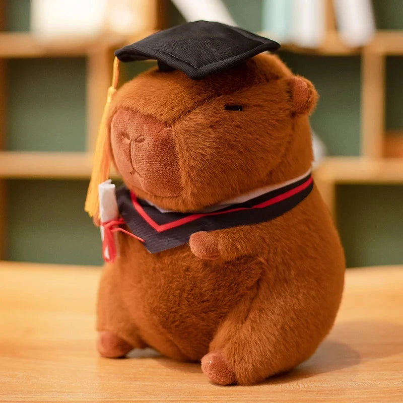 kawaiies-softtoys-plushies-kawaii-plush-Graduation Scholar Capybara Plush Soft toy Brown