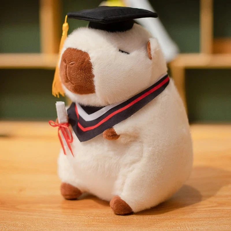 kawaiies-softtoys-plushies-kawaii-plush-Graduation Scholar Capybara Plush Soft toy White