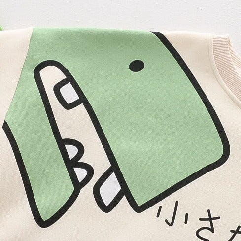 kawaiies-softtoys-plushies-kawaii-plush-Green Dinosaur Long Sleeve Unisex Sweatshirts | NEW Hoodies