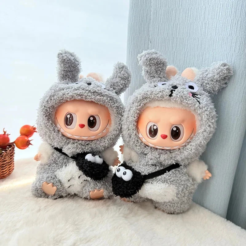kawaiies-softtoys-plushies-kawaii-plush-Handmade Fluffy Animals Labubu Doll Outfit Collection Accessories