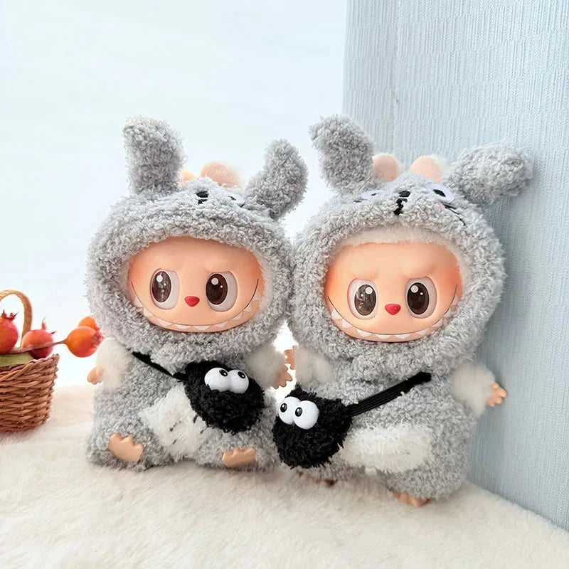 kawaiies-softtoys-plushies-kawaii-plush-Handmade Fluffy Animals Labubu Doll Outfit Collection Accessories