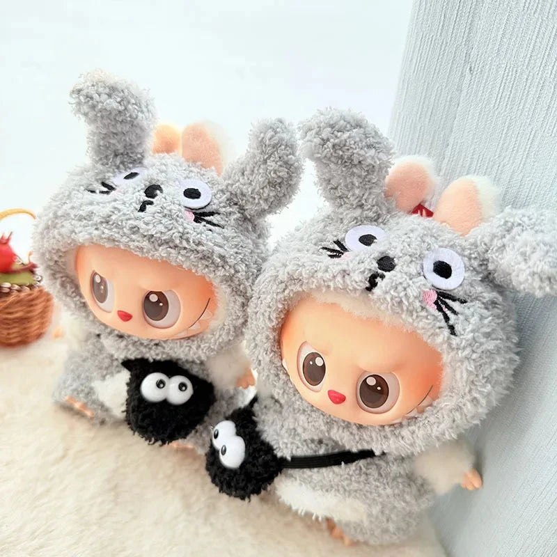 kawaiies-softtoys-plushies-kawaii-plush-Handmade Fluffy Animals Labubu Doll Outfit Collection Accessories