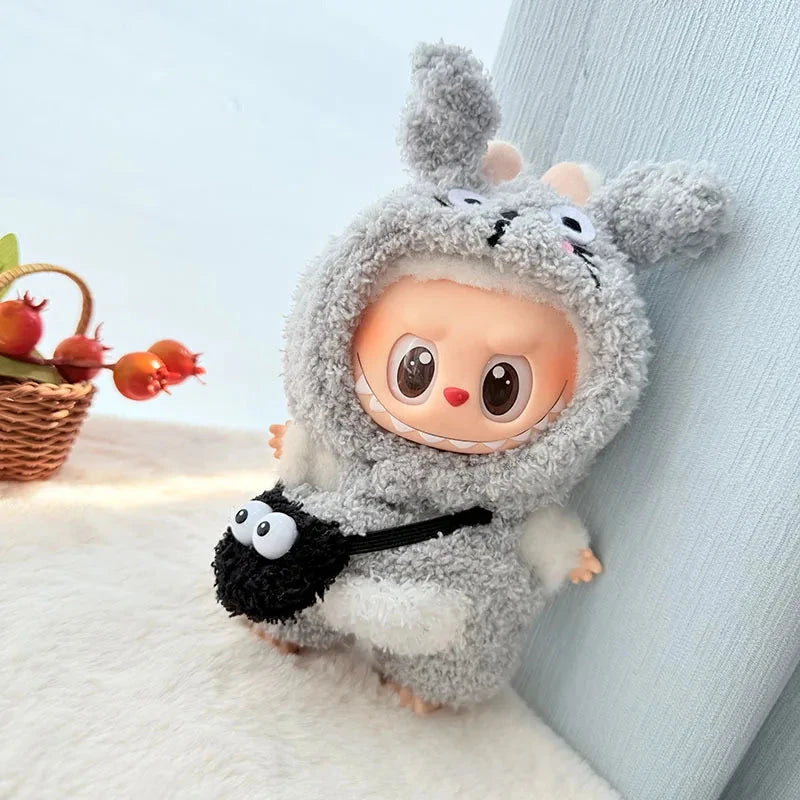 kawaiies-softtoys-plushies-kawaii-plush-Handmade Fluffy Animals Labubu Doll Outfit Collection Accessories