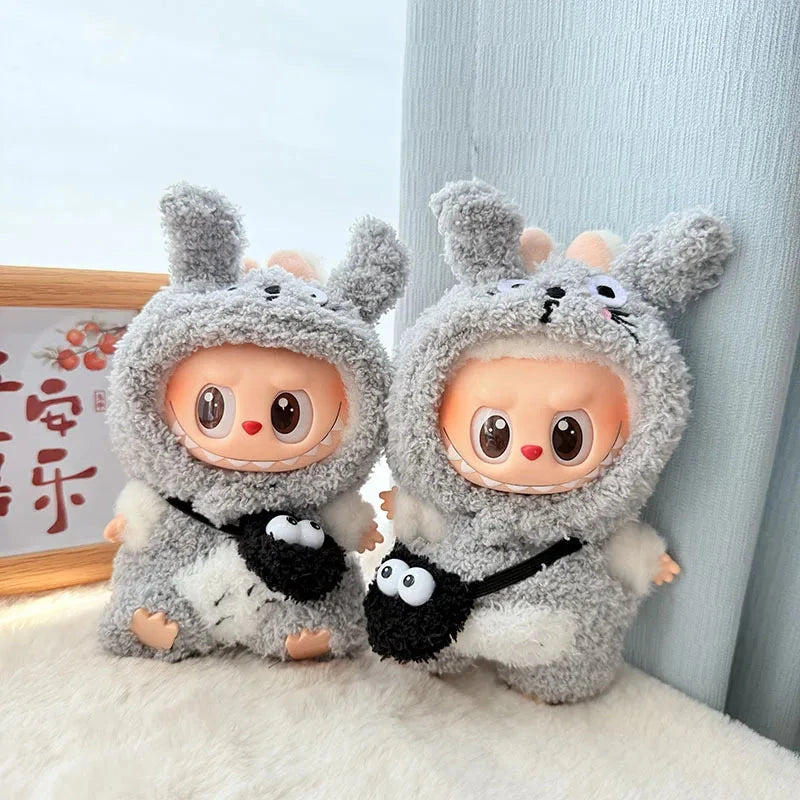 kawaiies-softtoys-plushies-kawaii-plush-Handmade Fluffy Animals Labubu Doll Outfit Collection Accessories